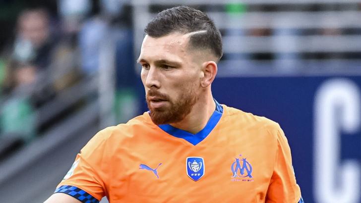 Pierre-Emile Hojbjerg in action for Marseille